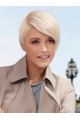 Young Fashion Platinum Blonde Short Lace Front Wigs With Sexy Curve