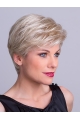 Straight Platinum Blonde Layered 8" Capless Synthetic Short Wigs