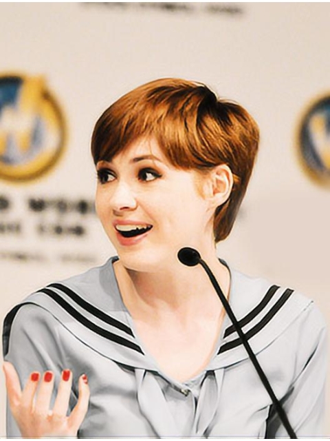 6" Full Lace Boycuts Blonde Comfortable Karen Gillan Wigs