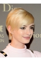 Straight Blonde Lace Front Short Boycuts Anne Hathaway Wigs