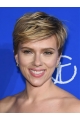 Straight Short Blonde Lace Front Synthetic Scarlett Johansson Women Wigs