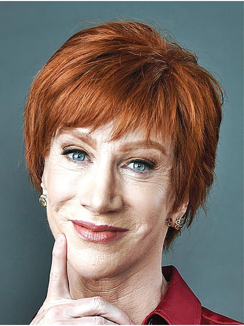 8"  Short Straight Lace Front Synthetic Kathy Griffin Women Wigs