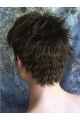 Polite Black Straight Short Capless Synthetic Men Wigs