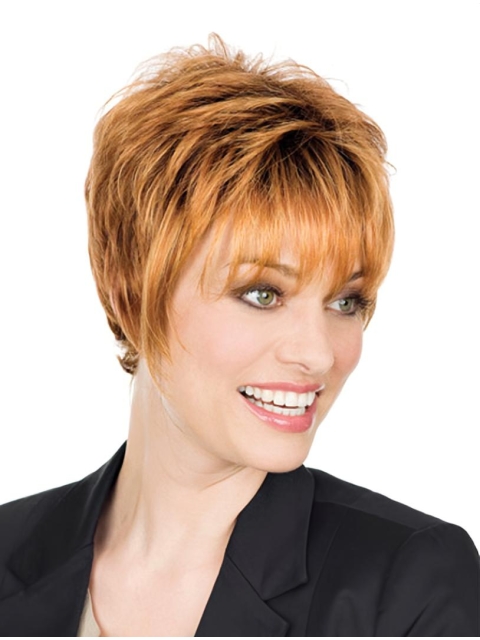 Radiant Blonde Monofilament Straight Short Classic Synthetic Women Wigs