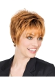 Radiant Blonde Monofilament Straight Short Classic Synthetic Women Wigs