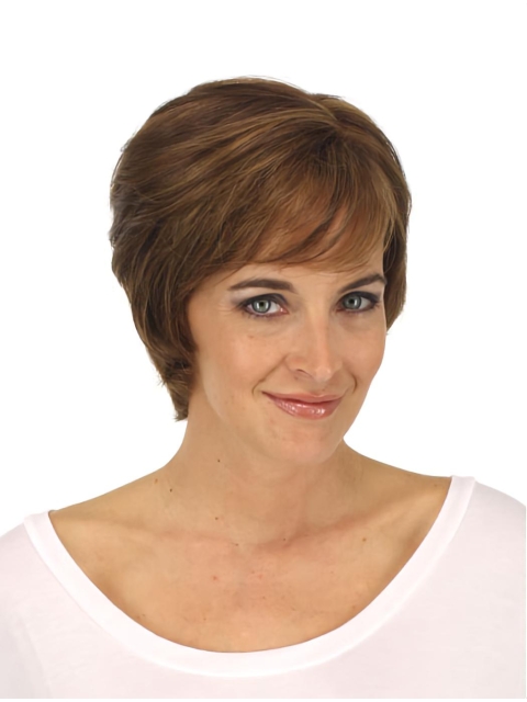 Amazing Blonde Straight Monofilament Short Synthetic Women Wigs