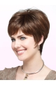 Monofilament Boycuts Style Straight Short Synthetic Women Wigs For Cancer