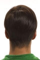 Brown Straight Short Hand-Tied Remy Human Hair New Men Wigs