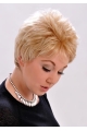 Blonde Suitable Straight Short Boycuts Monofilament Synthetic Women Wigs