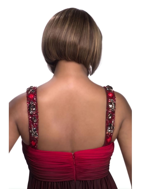 New Blonde Straight Short Capless Human Hair African American Women Wigs