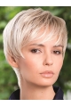 Refined Straight Boycuts Blonde Short Capless Synthetic Women Wigs