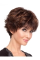 Elegant Auburn Boycuts Straight Short Lace Front Synthetic Women Wigs For Cancer