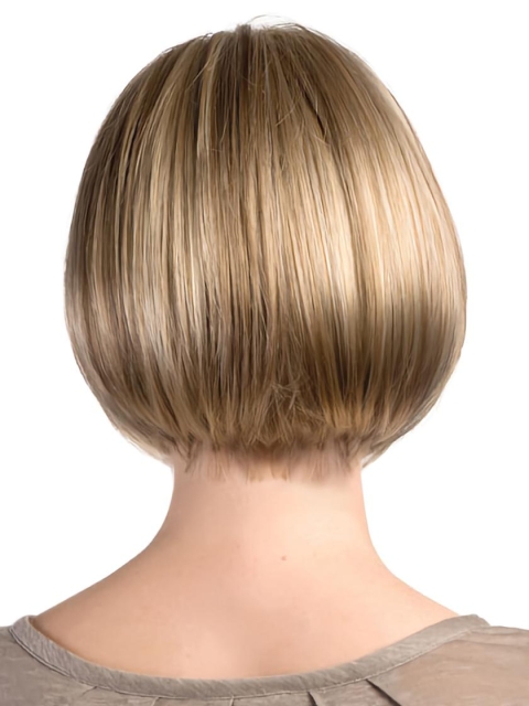 Blonde Straight Short Monofilament Synthetic Women Bob Wigs