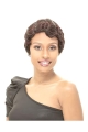 Stylish Brown Straight Short Capless Synthetic African American Women Wigs