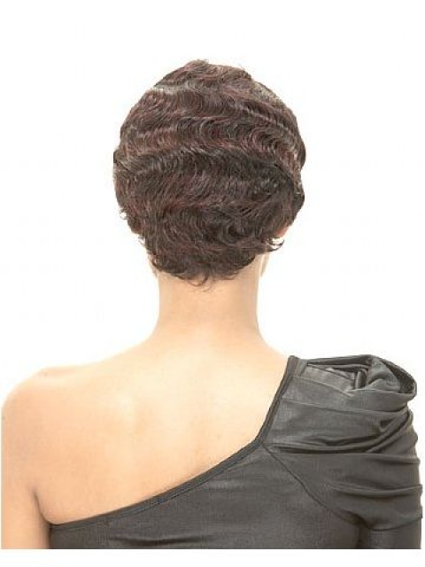 Stylish Brown Straight Short Capless Synthetic African American Women Wigs