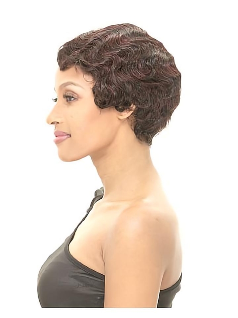 Stylish Brown Straight Short Capless Synthetic African American Women Wigs