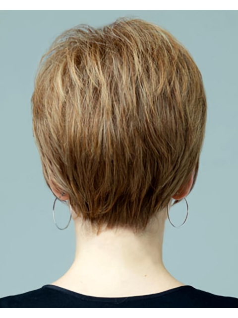 Easeful Auburn Boycuts Straight Short Capless Synthetic Women Wigs