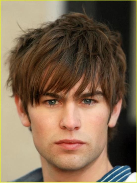 Durable Brown Straight Short Hand-Tied Human Hair Men Wigs