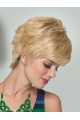 Incredible Blonde Straight Short Monofilament Synthetic Women Wigs