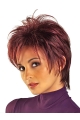 Soft Red Straight Short Capless Synthetic Women Wigs For Cancer