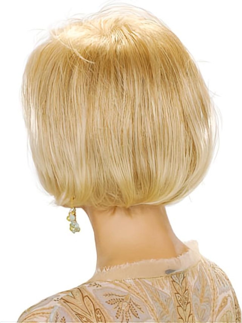 Trendy Blonde Straight Short Capless Classic Synthetic Women Wigs