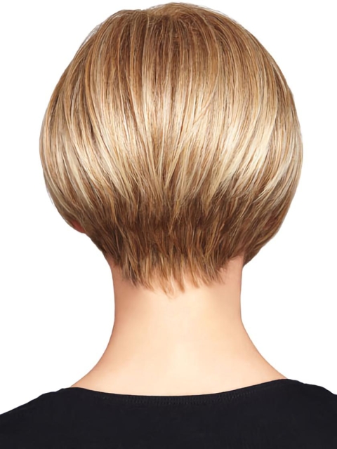 Impressive Blonde Straight Short Capless Synthetic Women Bob Wigs