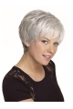 Sassy Straight Short Capless Synthetic Grey Women Wigs