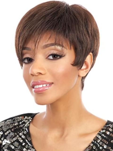 Auburn Straight Short Capless Synthetic Easeful Women Wigs