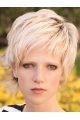 Blonde Straight  Short Capless Synthetic Kids Wigs