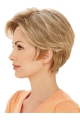 Blonde Straight Short Monofilament Synthetic Incredible Women Wigs For Cancer