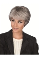 Elegant Straight Short Capless Synthetic Grey Women Wigs