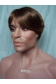 Brown Straight Short Capless Synthetic Polite Men Wigs