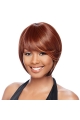 Gentle Auburn Straight Short Capless Synthetic African American Women Wigs