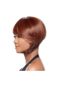 Gentle Auburn Straight Short Capless Synthetic African American Women Wigs