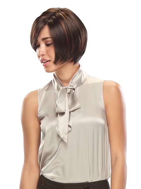  Straight Short Lace Front Synthetic Mature Women Wigs