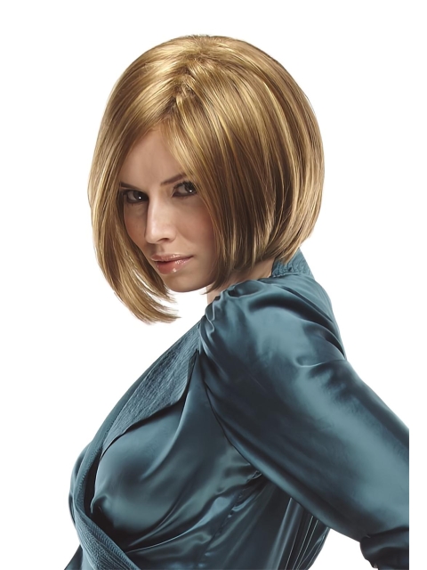  Straight Short Lace Front Synthetic Mature Women Wigs