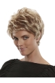 Trendy Blonde Straight Short Hand-tied Synthetic Women Wigs