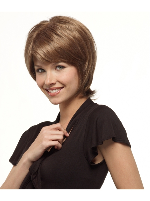 Incredible Brown Straight Short Capless Synthetic Women Bob Wigs