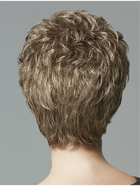 Straight Short Boycuts Lace Front Synthetic Women Wigs