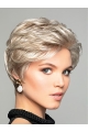 6" Short Wavy Platinum Blonde Synthetic Without Bangs Fabulous Lace Front Wigs