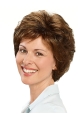 Short Brown Wavy 10" Capless Cheap Classic Synthetic Women Wigs