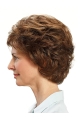 Short Brown Wavy 10" Capless Cheap Classic Synthetic Women Wigs