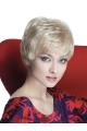 Wavy Short Boycuts Blonde Capless Synthetic Women Wigs