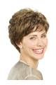 8" Wavy Short Layered Capless Synthetic Wigs For Lady