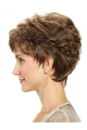 8" Wavy Short Layered Capless Synthetic Wigs For Lady