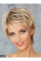 Boycuts Blonde Wavy Short 8" Monofilament Synthetic Women Wigs