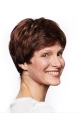  Auburn Wavy Short Monofilament Synthetic Women Wigs