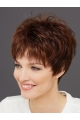 Auburn Wavy Short Synthetic  8" Mono Women Wigs