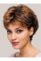 6" Wavy Monofilament Synthetic Layered Short Wigs For Women