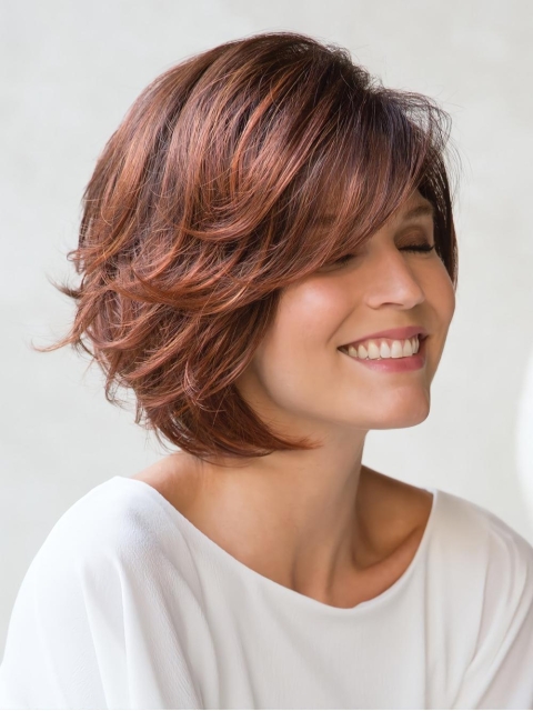 Red Short Wavy Capless Synthetic Women Bob Wigs